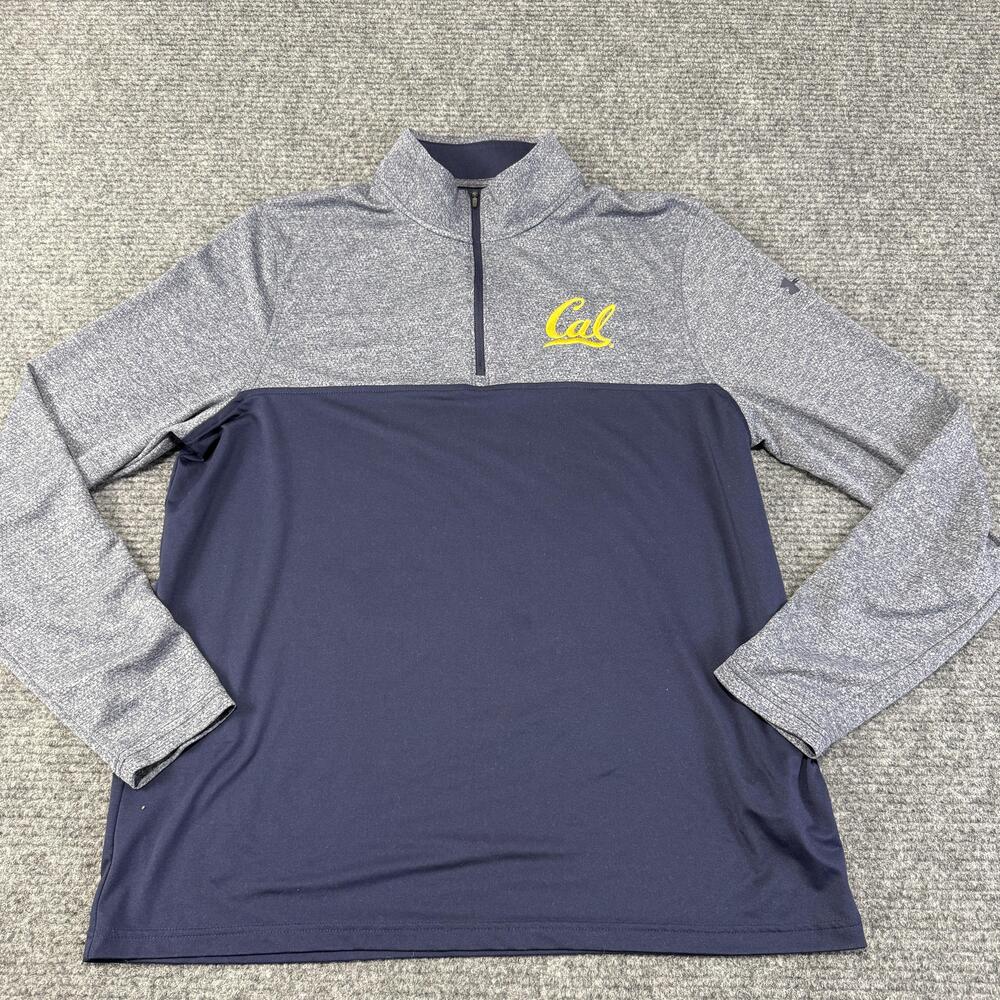 California Golden Bears Sweatshirt Mens Large NCAA Under Armour 1/4 Zip Pullover